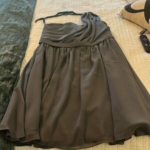 Elegant grayOne-Shoulder Dress